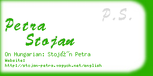 petra stojan business card